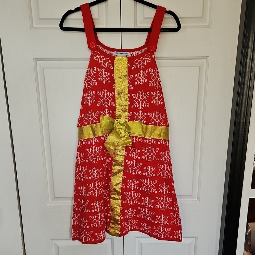 Red and Gold Knit Sweater